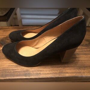 Corso como size 9.5 black suede leather heels